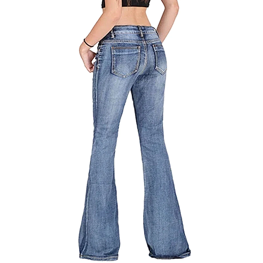 MoneRffi женские модные тонкие повседневные джинсы, женские повседневные брюки с высокой талией, широкие брюки, расклешенные брюки, длинные штаны