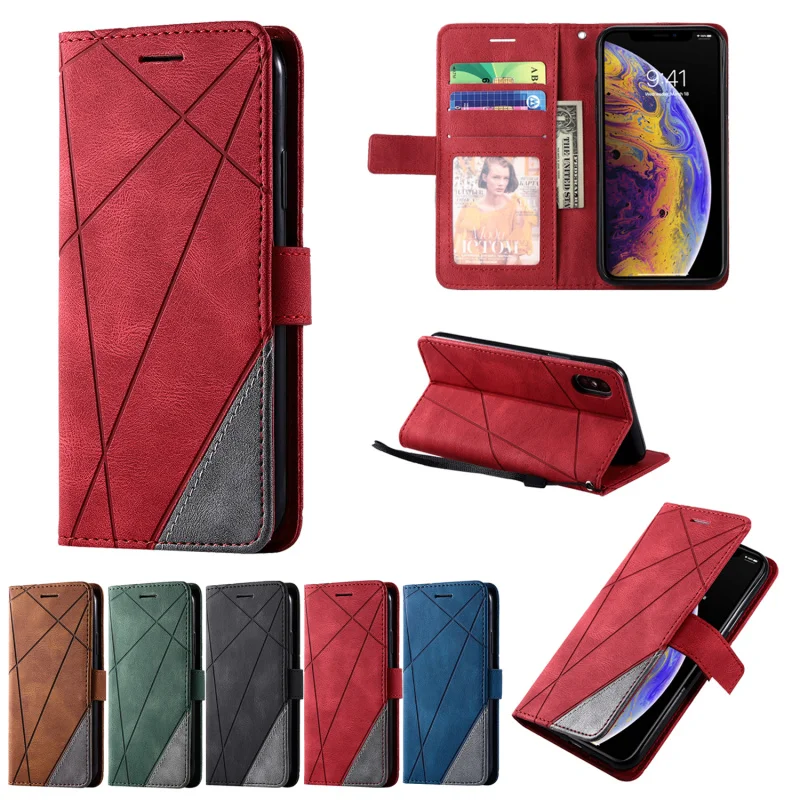 Кожаный чехол-книжка для iPhone 7 8 6s 6 Plus XS 11 12 Pro Max Xr X SE2020 | Мобильные телефоны и