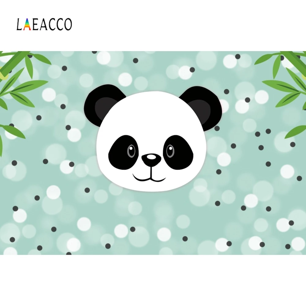 Laeacco Panda вечерние Bamboos в полоску в горошек для фотосъемки на день рождения фоны индивидуальные фотографические фоны для фотостудии