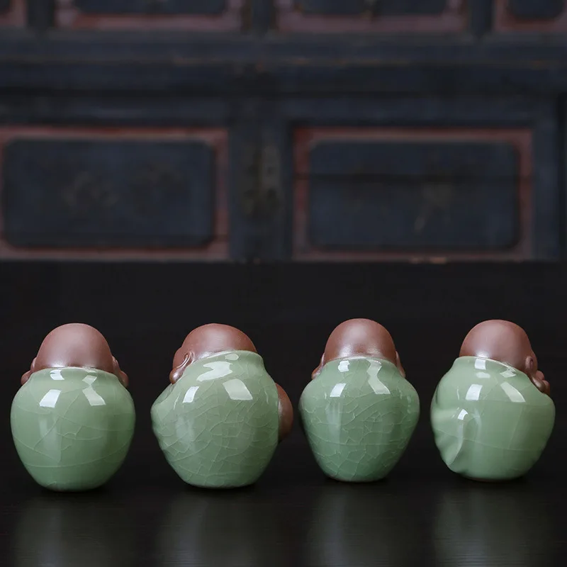 Manufacturers Direct Selling Geware Tea Ornaments Creative Figure Home Decoration Crafts Ceramic Chinese Style Decoration Tea Ce