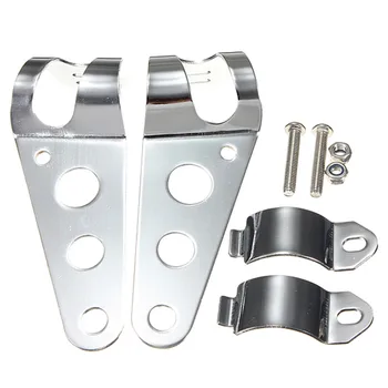 

35-43mm Universal Motorcycle Headlight Mount Brackets Fork Ear Chopper Headlamp Holder Adjust Motor Fork Mount