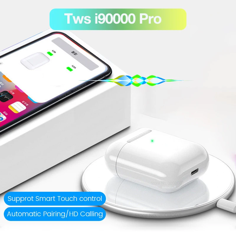 

i90000 Pro Tws Wireless Stereo Earphones Earbuds in Ear Detection Bluetooth Headsets with Mic sport earbuds For iPhone Xiaomi