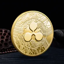 

Ripple coin Commemorative Round Collectors Coin XRP Coin With Case Commemorative Coin Challenge Coin Gold Coins Collectibles #1