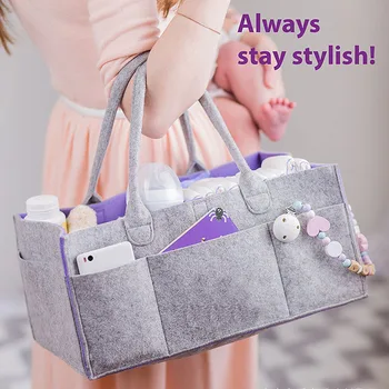 

Large Baby Diaper Caddy Storage Organizer for Nursery Portable Diaper Basket for Changing Station FAS6