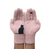 Drop Shipping Women Gloves Cartoon Cat Bird Autumn Winter Warm Gloves Cashmere Thick Cute Fashion New Outdoor Cycling Gloves ► Photo 3/6