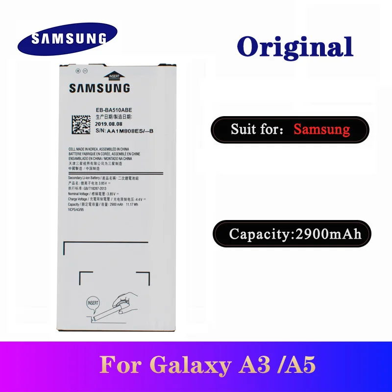 Оригинальный аккумулятор EB-BA510ABE для Samsung A3 мобильных телефонов GALAXY 2016/ A5 2016 A310 A310F