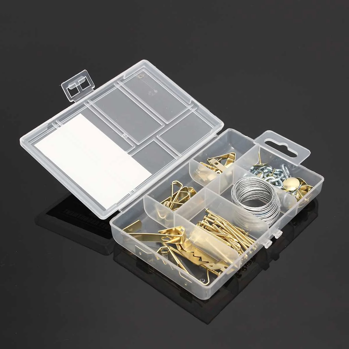 

High quality 100Pcs/Set Wholesale Hardware Hook Set Picture Frames Hanging Kit Assortment ,Hooks, Nails Household Hardware Tools