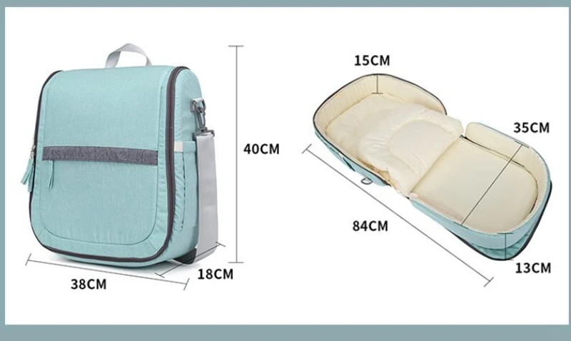 MOTOHOOD Mommy Diaper Bag Newborn Baby Bed Backpack Crib Travel Convenience Mother Nappy Bag Folding Sleep Crib   (19)