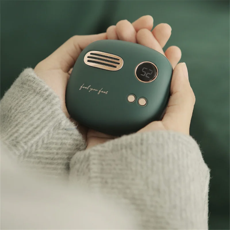 Xiaomi retro hand warmer power bank Digital display temperature 52 ℃ rechargeable
