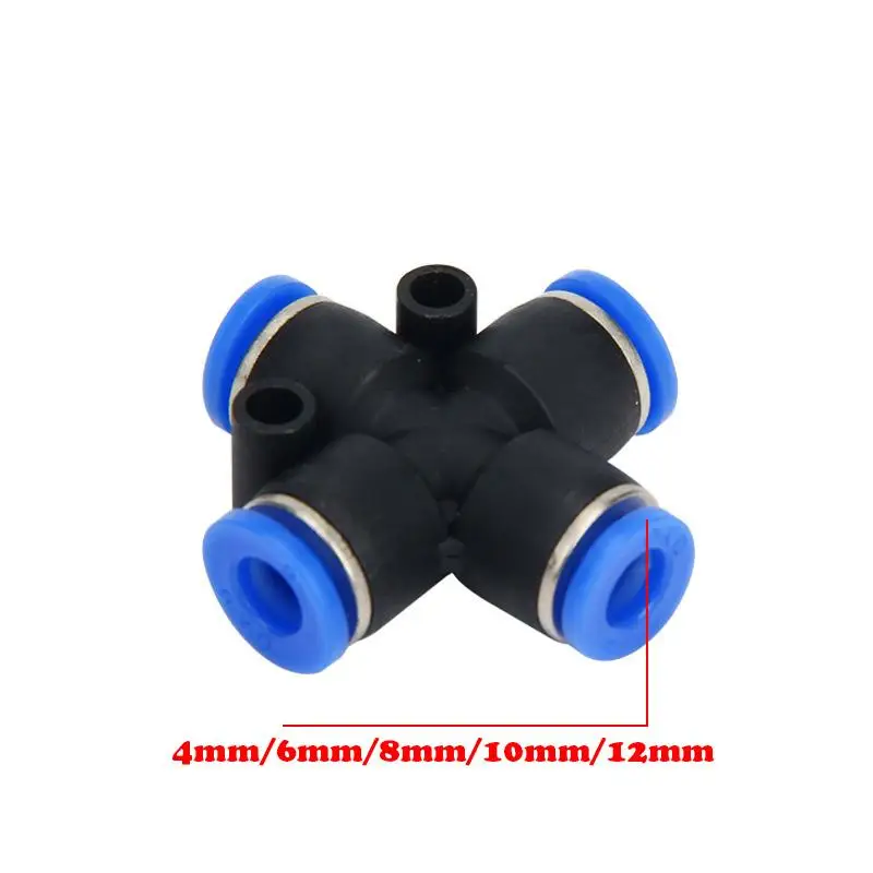 

Free shipping PXL series 4 6 8 10 12mm High Quality Pneumatic Component Cross Four Ventilating Joint