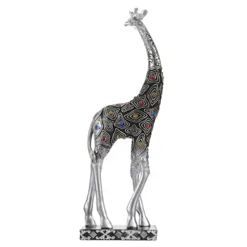 

1pc Giraffe Decor Household Stylish Creative Resin Giraffe Craft Ornament Giraffe Figurine Adornment for Office Home Desktop