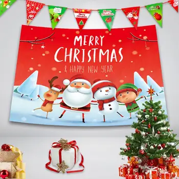 

Colorful Hanging Flag Wall Tapestry Cloth Christmas Holiday Festival Decoration Ornament