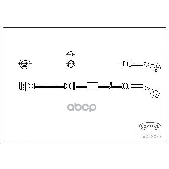 Шланг Тормозной Honda: Civic Vi Hatchback 1.4 I/1.4 I S 95-01, Civic Vi Купе 1.6 I 96-00 Corteco арт. 19032897
