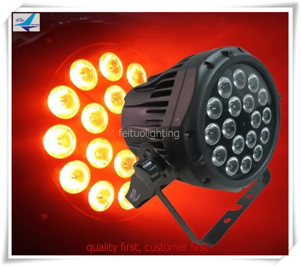 6 шт./лот+ flycase dj light 18x10 Вт RGBW 10 Вт диско DMX512 свет Водонепроницаемый светодиодный par свет