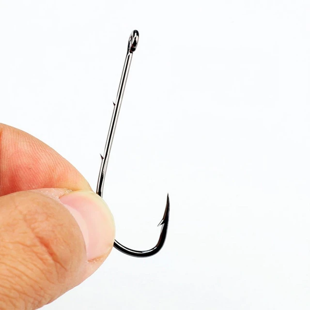 DYGYGYFZ 100pcs/lot High Carbon Steel Fishing Barbed Hooks Fishing  Baitholder Jig Head Crank for Soft Worm Bass Pesca Fishhooks - AliExpress