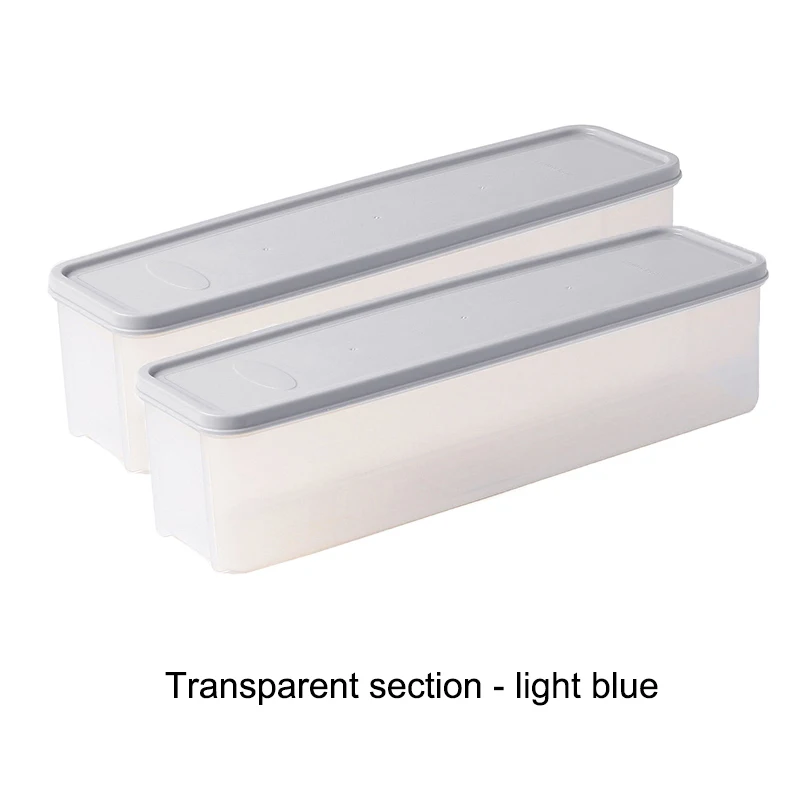 lightblue transparen Холодильник ящик для хранения с крышкой пластиковый ящик Crisper кухня лапша контейнер для фруктов HYD88 - Цвет: lightblue transparen