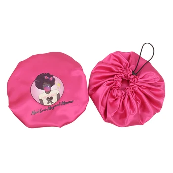 

Luxury popular Customized satin double layer baby durag Sleeping silk satin bonnet with logo for hair cap
