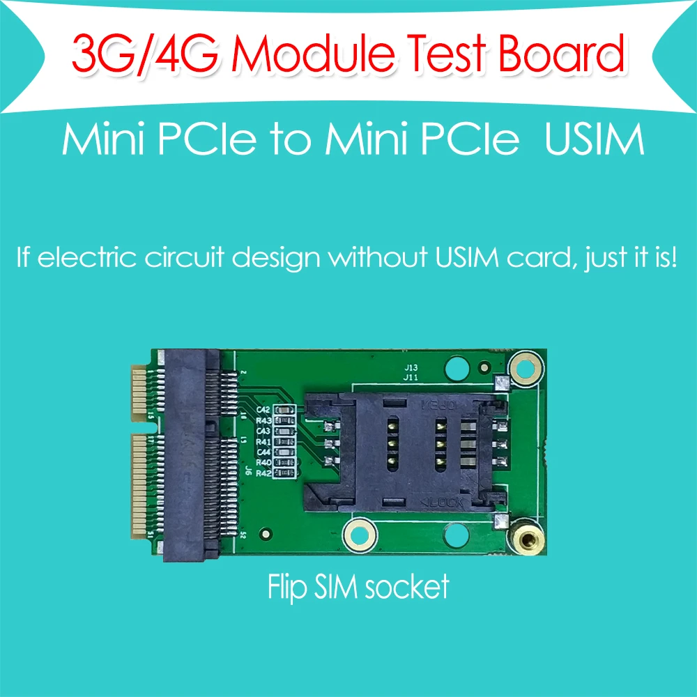 4G LTE промышленный мини адаптер PCIe в Mini со слотом для SIM карты (тип флип)