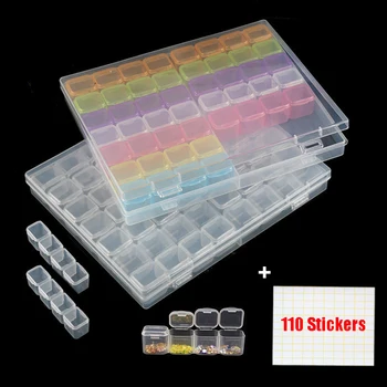 

42/56/64 Slots 5D DIY Diamond Painting Tools Beads Container Diamond Painting Accessories Rhinestones Storage Box Organizer Case