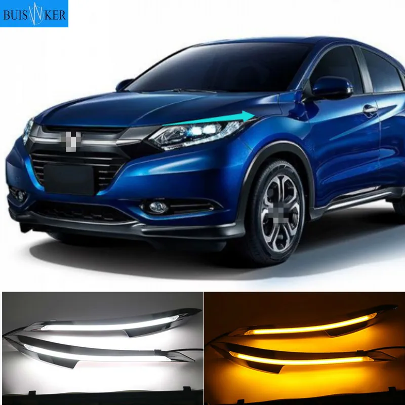 2 шт. для Honda HR-V HRV Vezel 2014 2015 2016 2017 DRL Противотуманные фары Дневные ходовые огни с