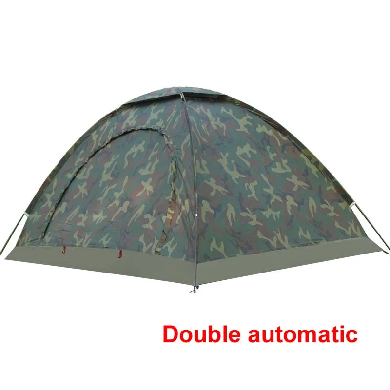 Double automatic Открытый армейский зеленый камуфляж палатка Кемпинг Туризм горное Небо УФ-Защита двойной человек палатка - Цвет: Double automatic