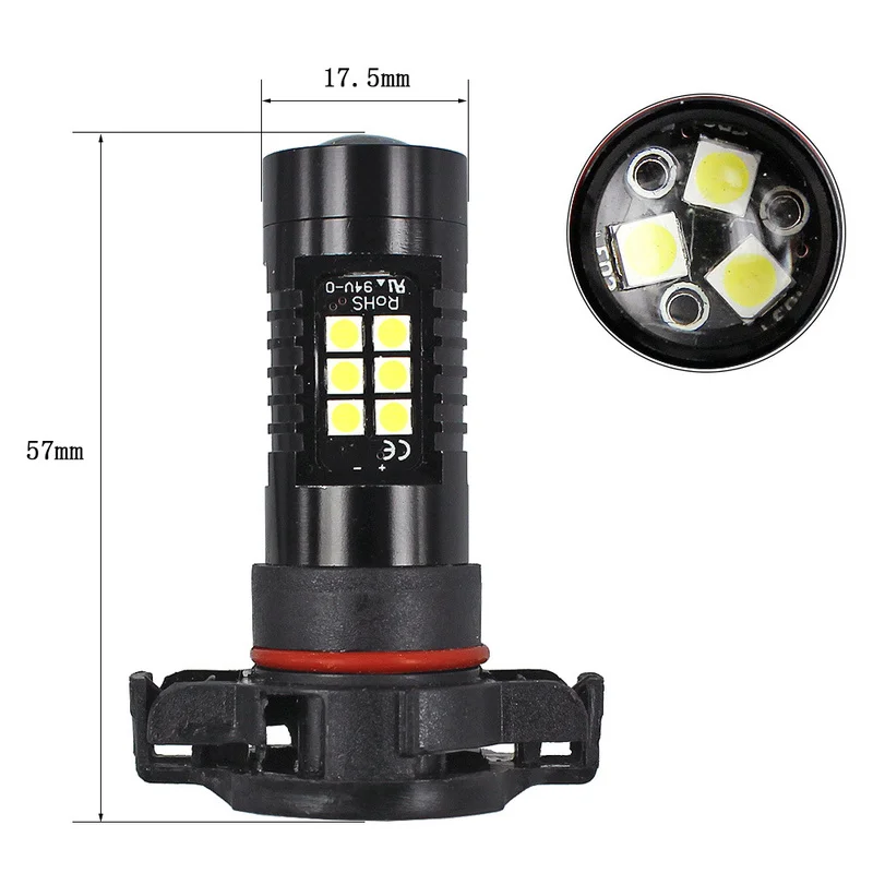 2X3030 фары автомобильные фары H16 21SMD Canbus светодиодные передние противотуманные фары лампы дневные ходовые огни 12-24 В