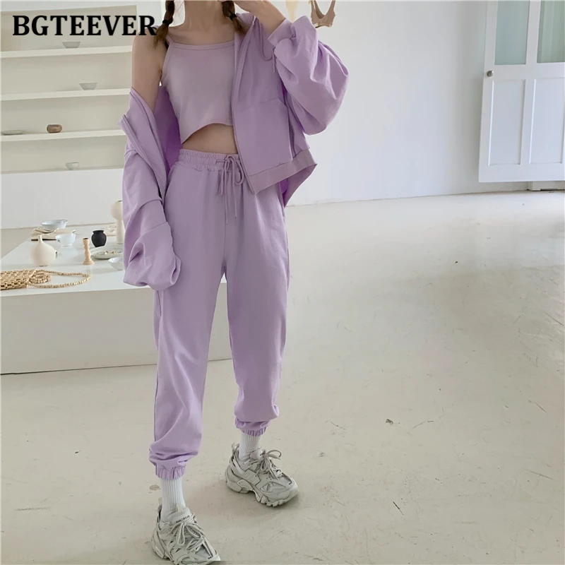 BGTEEVER Autumn Winter Tracksuits Women 3 Pieces Set Camisoles & Jacket & Sweatpant Casual Female Sweatshirt Outfits 2020 BGTEEVER Autumn Winter Tracksuits Women 3 Pieces Set Camisoles & Jacket & Sweatpant Casual Female Sweatshirt Outfits 2020