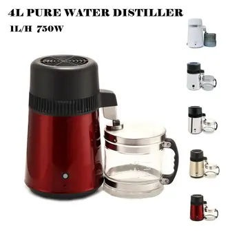 

220V Water Distiller For Home 4L Electric Dental/Lab Essential Oil Distiller Wine Red