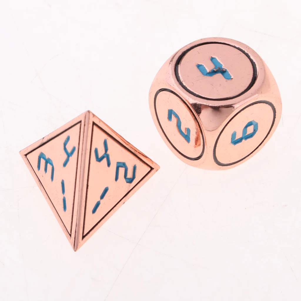 7pcs Mulit-sided Dice Polyhedral Dices Set D4 D6 D8 D10 D12 D20 for D&D RPG Role Playing Board Game Accessories