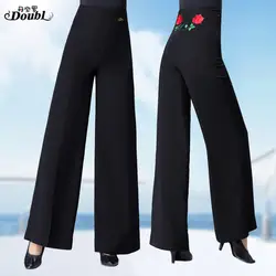 Doul современное бальное Вальс Танго талии брюки женские Национальный стандарт производительности практический Костюм прямые брюки