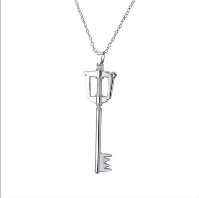 Королевство ожерелье сердечки Keyblade Key Sora Riku Kair Roxas логотип Серебряный цвет кулон