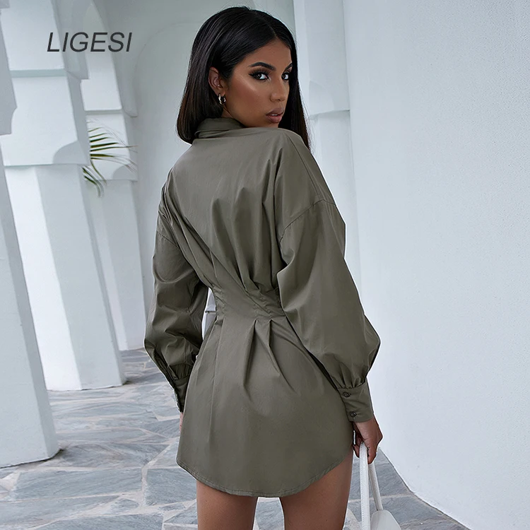 Sexy V Neck White Tunic Dress Pleated Summer Women Long Sleeve Shirt Dress Female Ruffle Party Mini Dresses Elegant Sexy V Neck White Tunic Dress Pleated Summer Women Long Sleeve Shirt Dress Female Ruffle Party Mini Dresses Elegant