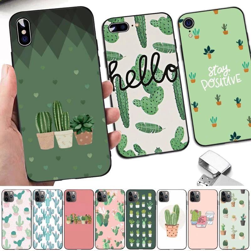 case iphone 13 pro max Plant Cactus Phone Case for iphone 13 8 7 6 6S Plus X 5S SE 2020 XR 11 12 pro XS MAX best case for iphone 13 pro max