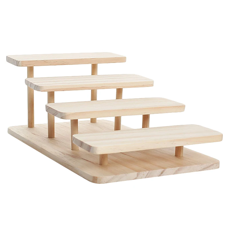 Assembleable Bamboo Sunglasses Stand Glasses Display Jewelry Holder Bracelet Watches Show Product 4 Layers