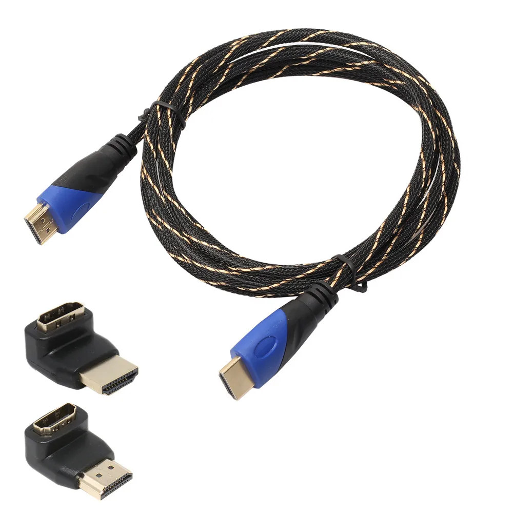 Плетеный кабель HDMI + адаптер HD 3D для PS3 Xbox HDTV метров 1080P DF 3 м Высокое Скорость V2.0