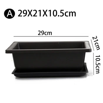 

Flower Pot Rectangle Bonsai Bowl Basin Nursery Planter Container Garden Outdoor