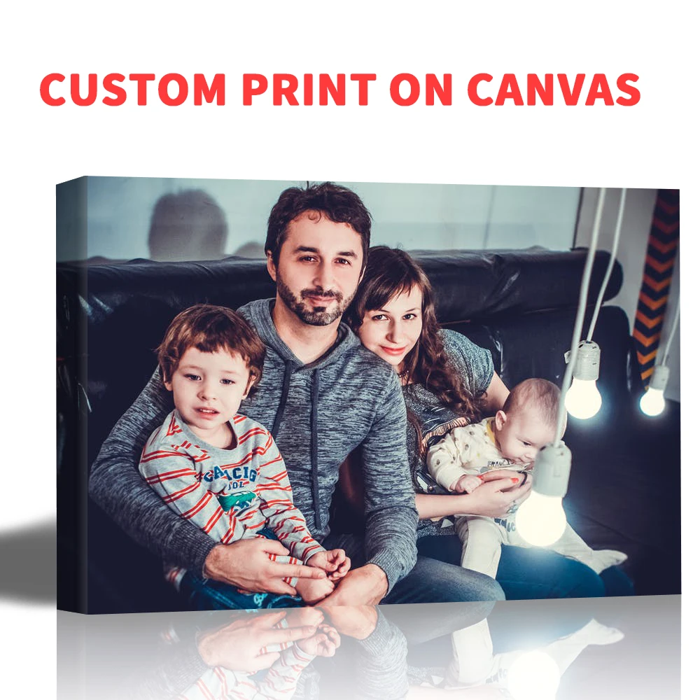 

Custom canvas prints with your photos Personalized Wall art Stretched Poster Unframed painting Individual Picture for Room decor