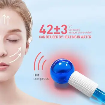

2pcs/set Ice Hockey Energy Crystal Ball Cooling Ice Globes Water Wave Large Beauty Globes Face Eye Massage Wrinkle Remove