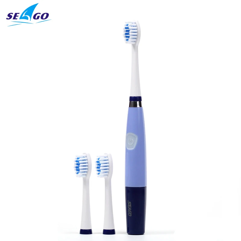 SEAGO sg-915 ультра звуковая электрическая зубная щетка на батарейках, гигиена полости рта, уход за зубами