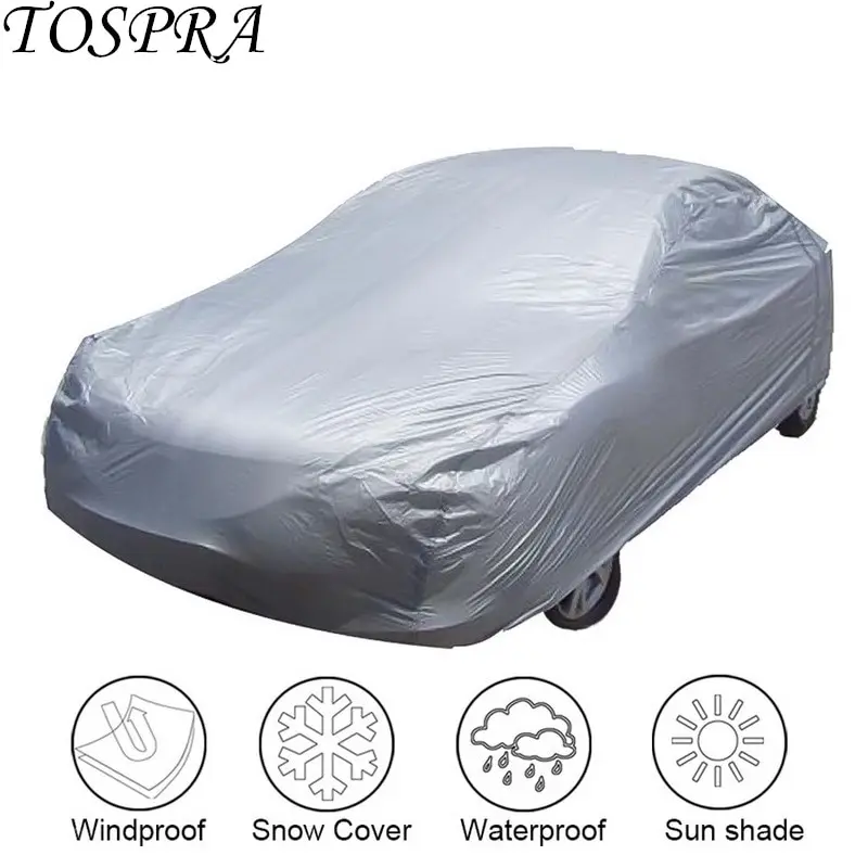 

Silver Single-layer Car Covers Size S/M/L/XL/XXL Indoor Outdoor Full Auot Cover Sun UV Snow Dust Resistant Protection Cover