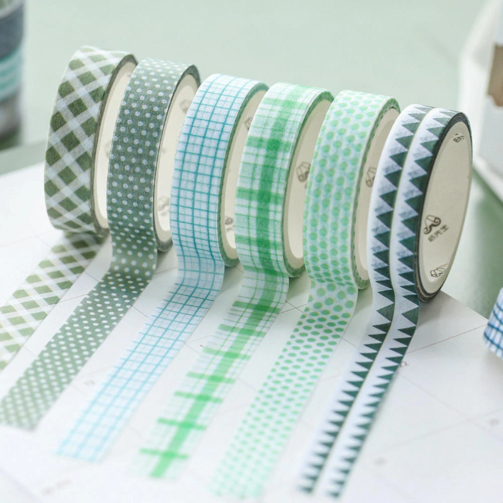 5pcs Pack Multi Color Washi Tape Decorative Adhesive Masking Tape Japanese Stationery Sticker Tapes Masking Tape Aliexpress