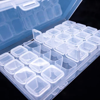 

56 Grids Transparent Container Portable Sundries Organizer Diamond Painting Accessories Jewelry Storage Case Storage Box