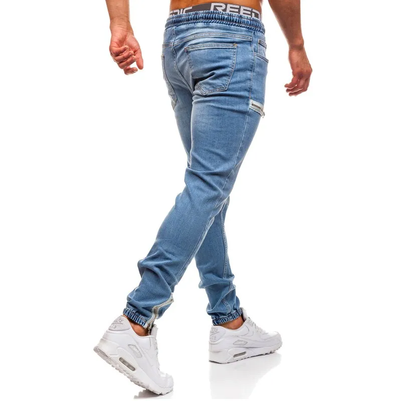 Low Price 3 Styles Men Stretchy Skinny Biker Slim Fit Denim Men Multi-pocket zipper pencil Pants men casual jeans fashion Casual Trousers