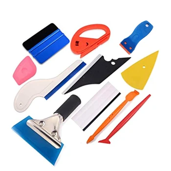

11pcs Car Wrap Vinyl Film Tool Window Tint Tool Film Sticker Scraper Cutter For Vehicle Car Motor Install Tool