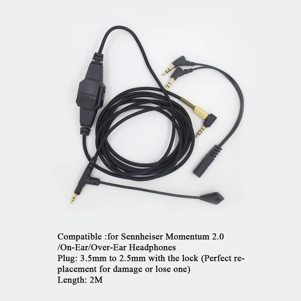 Portable ZS037 Extension Stereo Parts Accessories Wired Line Electronics Audio Sound Headphone Cable For Sennheiser Momentum