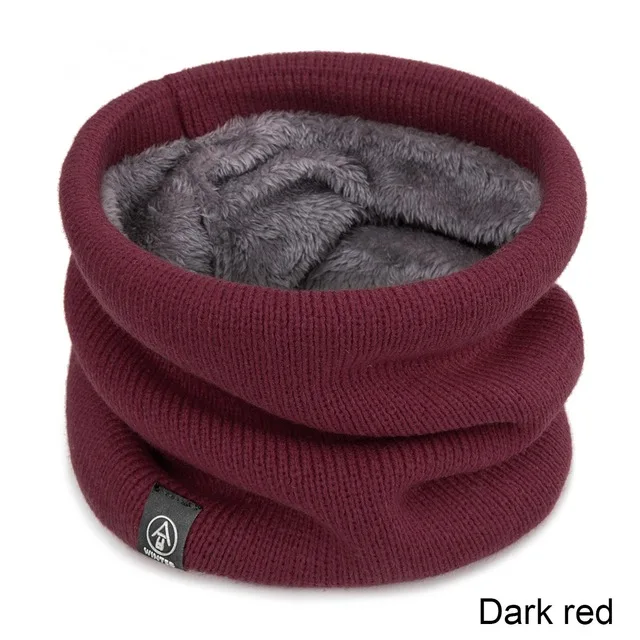 dark red Evrfelan женский мужской теплый зимний вязаный шарф, толстые эластичные трикотажные шарфы для женщин и мужчин, мягкий шарф плюс бархат, 13 цветов - Цвет: dark red