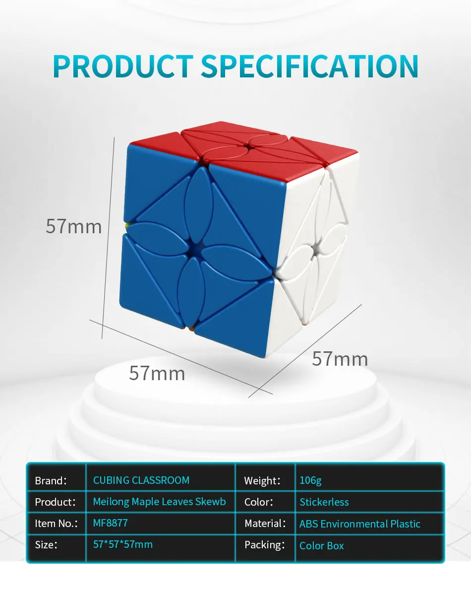 MoYu MeiLong кленовые листья перекошенный магический куб Ivy Skewbcube Профессиональный Нео скоростной куб головоломка антистресс развивающие игрушки