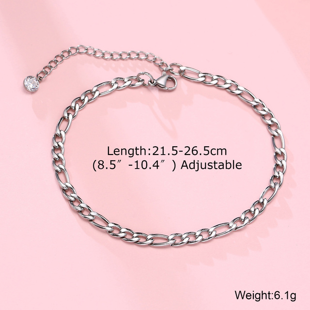 Anklet, Stainless Steel Rope Ankle, Anklets Bracelets for Men Women, Adjustable Twisted Rope Bracelet Gift