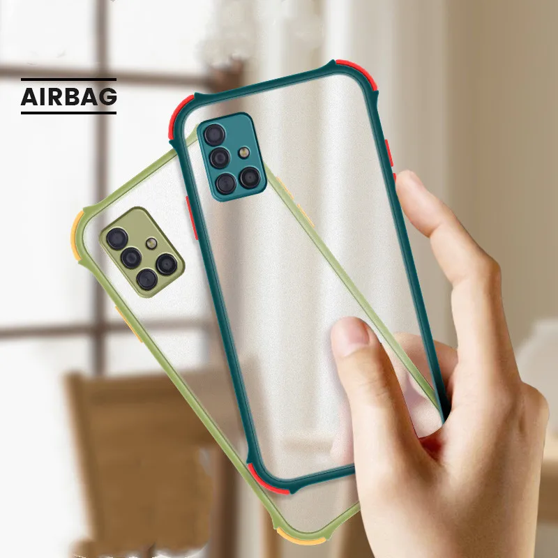 Luxury Shockproof Case For Samsung S20 FE Note 20 S20 Plus 20Ultra S21 Plus Matte Case A71 A51 A31 4G A52 A72 5G A70 A50 A30 A20