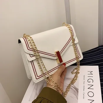 

2020 new fashion fashion western-style chain texture single-shoulder bag cross-body small square bag